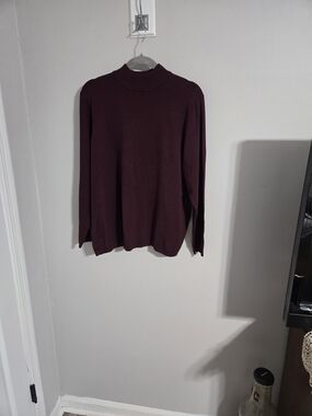 Chico's Plum Mock Neck Sweater